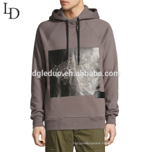 Wholesale grey trendy no pockets xxxxl printed pullover men hoodies